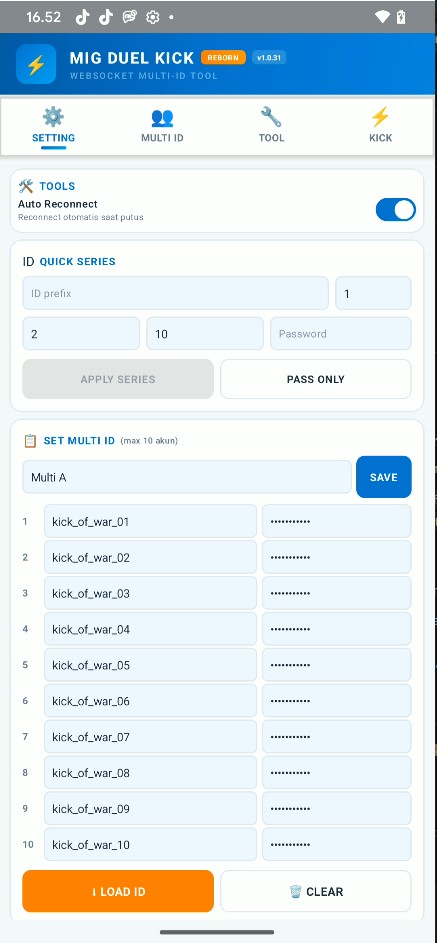 Setting Tab